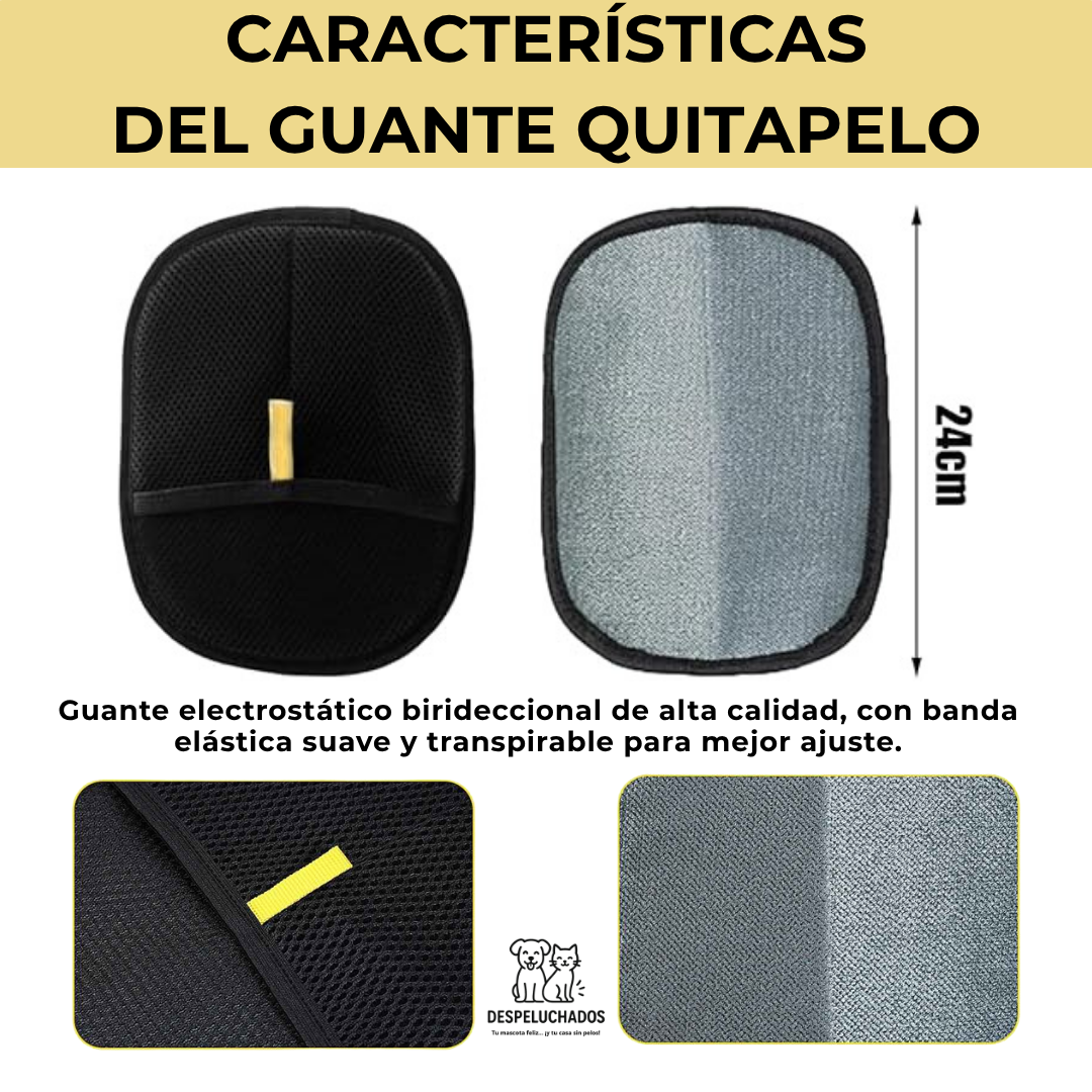 GUANTE QUITAPELOS PRO - ELIMINA PELOS EN 1 SOLA PASADA