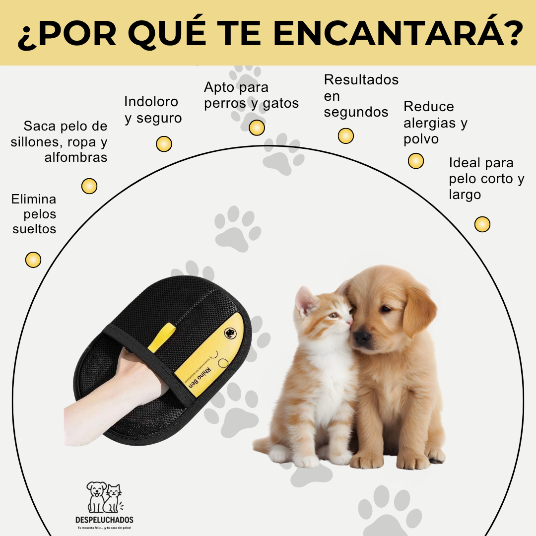 GUANTE QUITAPELOS PRO - ELIMINA PELOS EN 1 SOLA PASADA