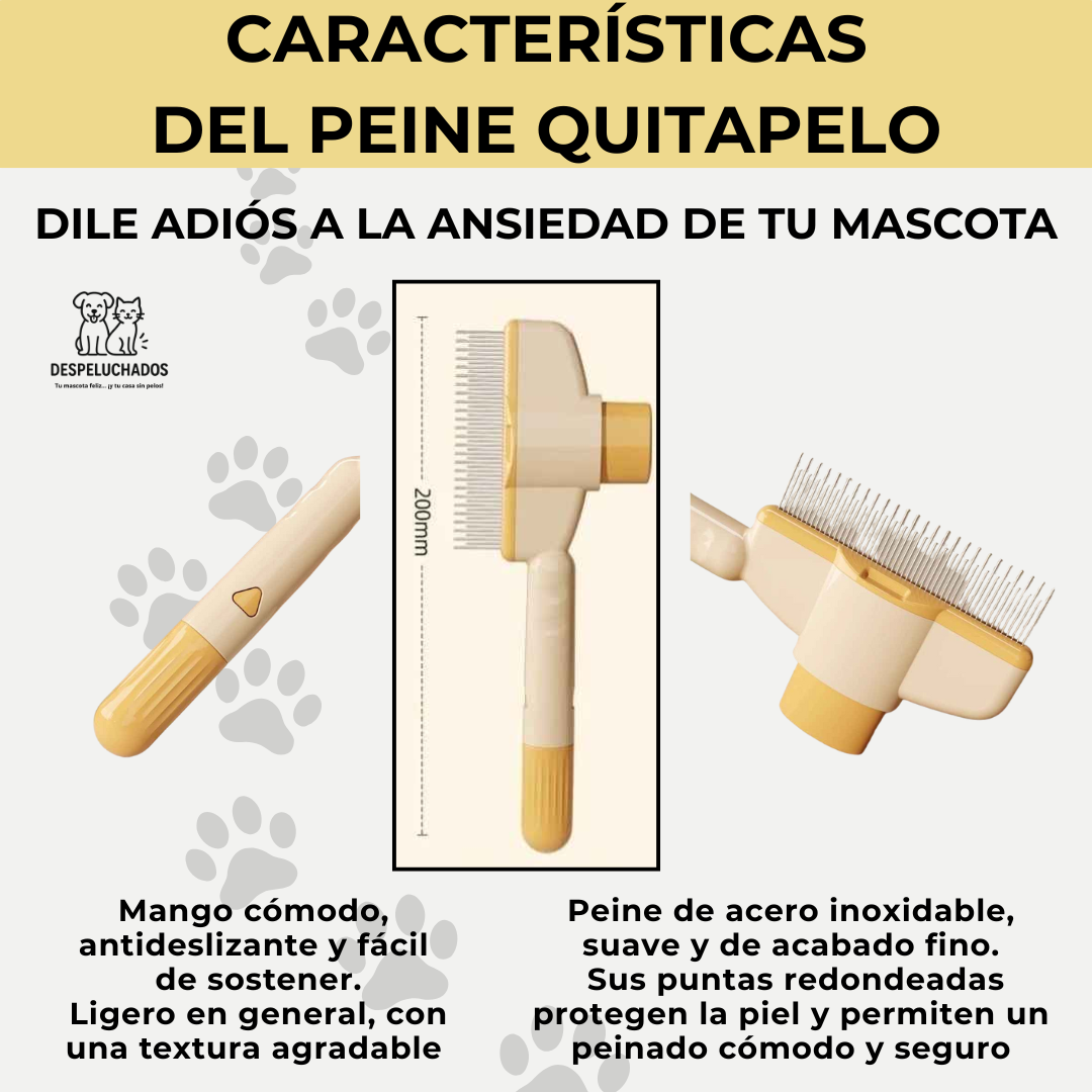 DUO QUITAPELOS PRO (GUANTE + PEINE) - ¡MENOS PELOS, MENOS ESTRÉS!