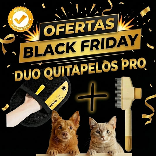 DUO QUITAPELOS PRO (GUANTE + PEINE) - ¡MENOS PELOS, MENOS ESTRÉS!
